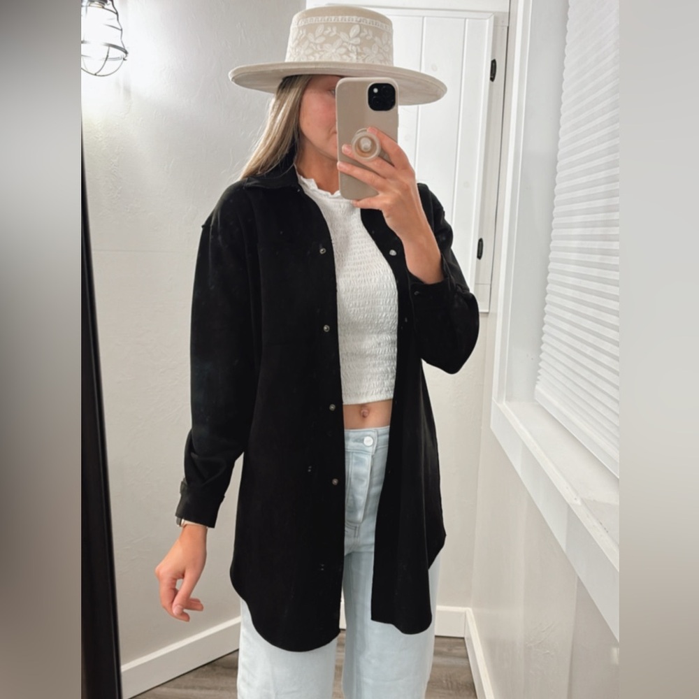 TRUTH suede long jacket size xsmall black